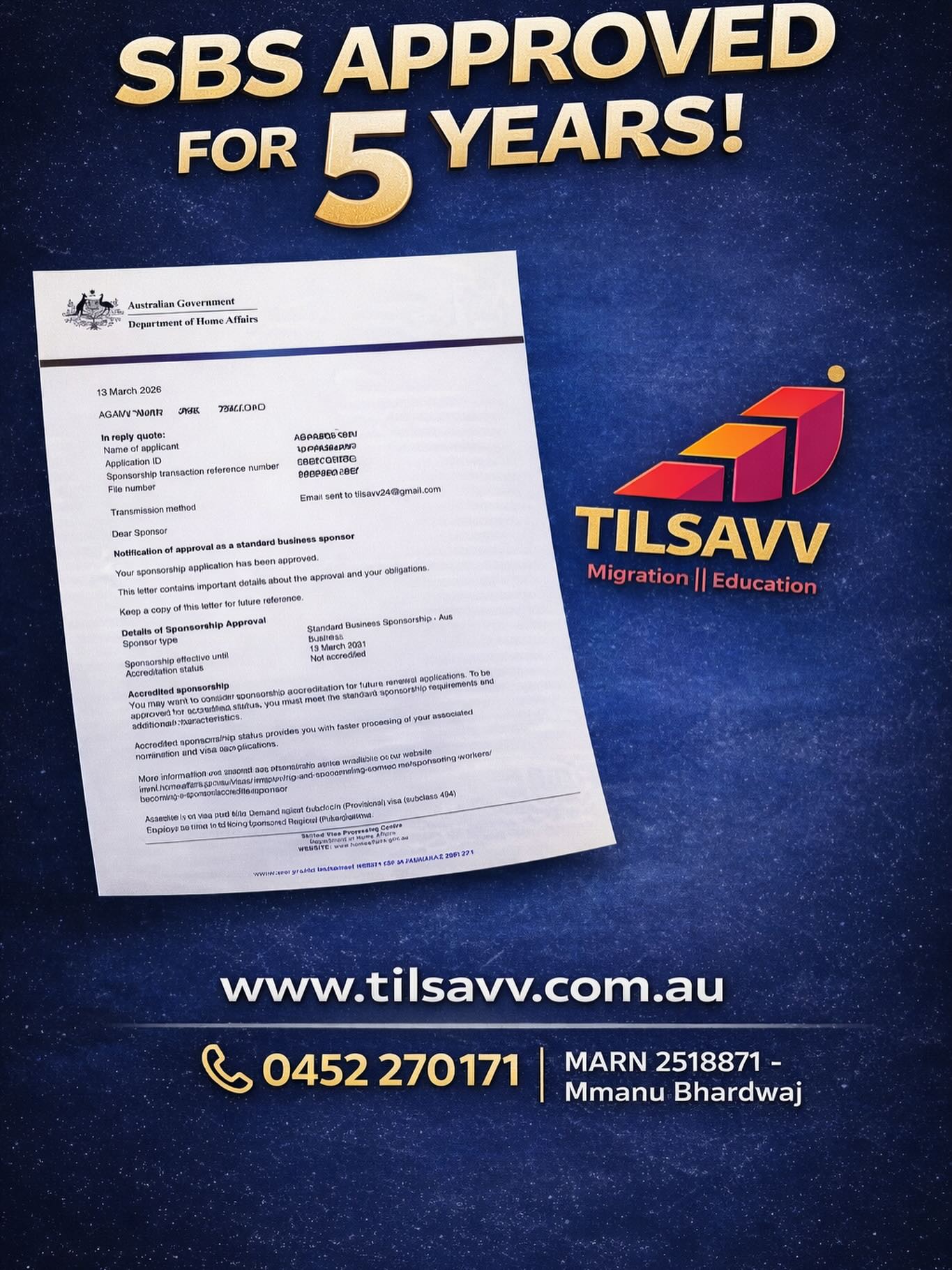 Outcome evidence from TILSAVV’s A business ready to sponsor social poster